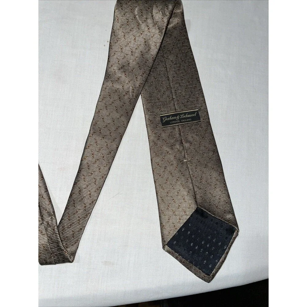 Graham & Lockwood Men’s Dress Tie Size 56” Pewter Business Formal